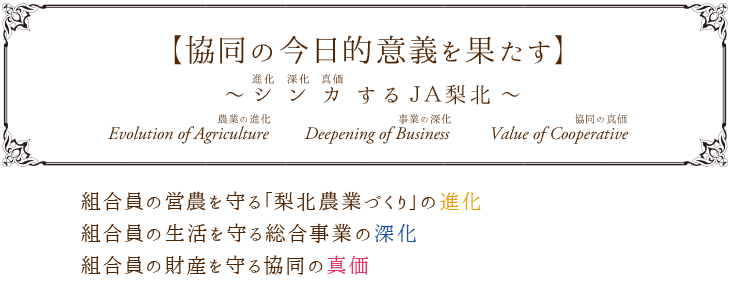 【協同の今日的意義を果たす】